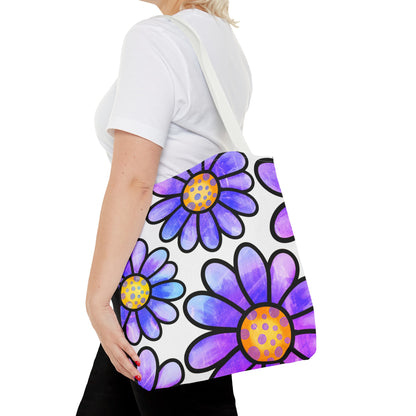 Purple Florals Tote Bag