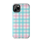 Pastel Gingham Phone Case (Apple & Android) - Pink Sweetheart