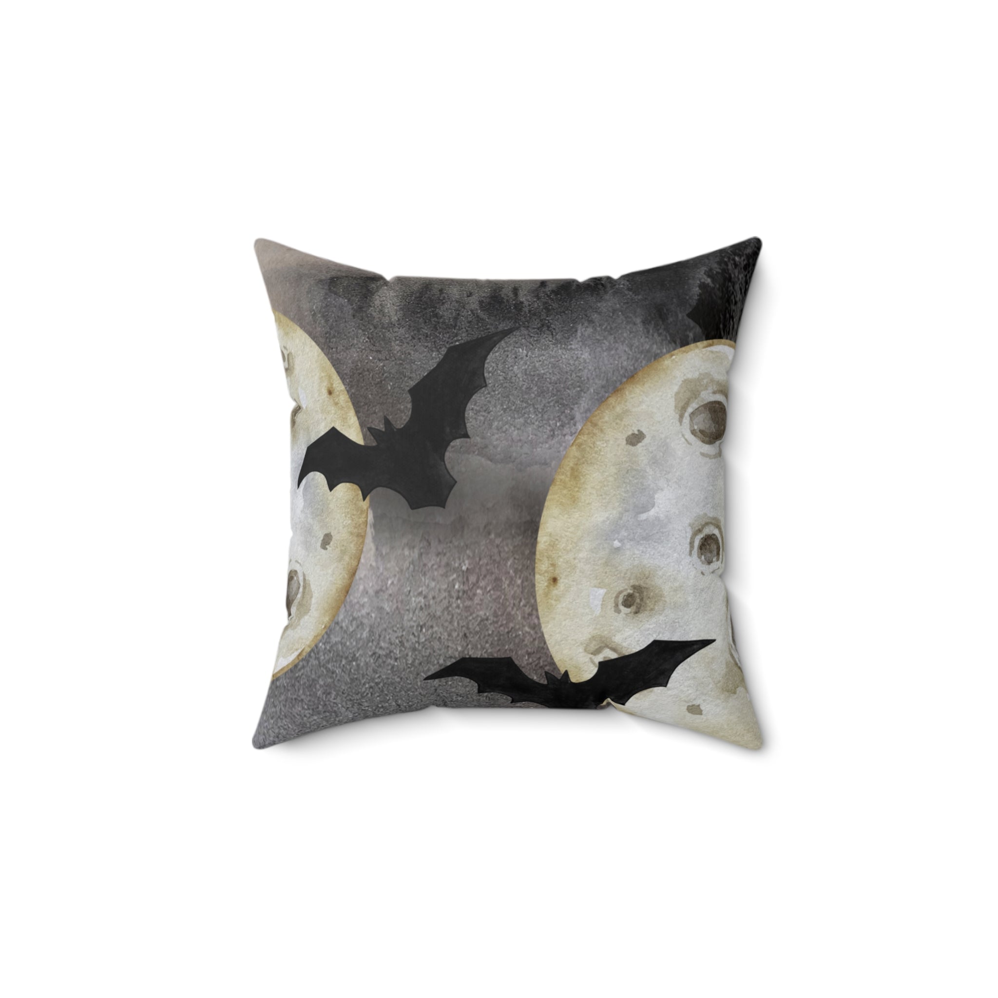 Batty Haunted Skies Square Pillow
