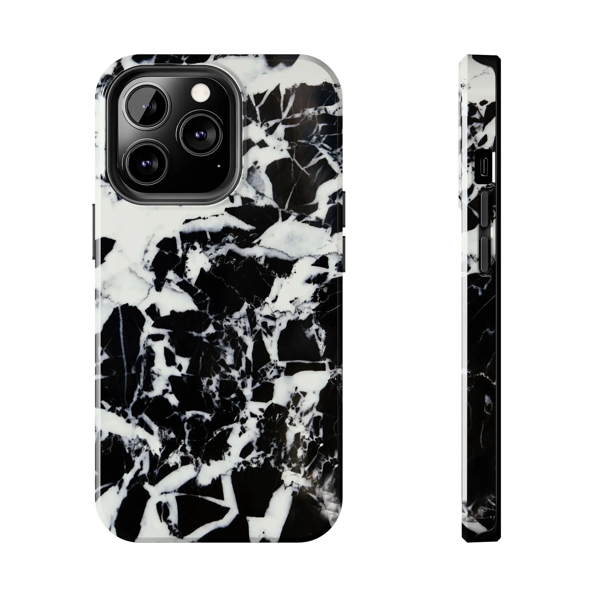 Black & White Shattered Phone Case (Apple & Android) - Pink Sweetheart