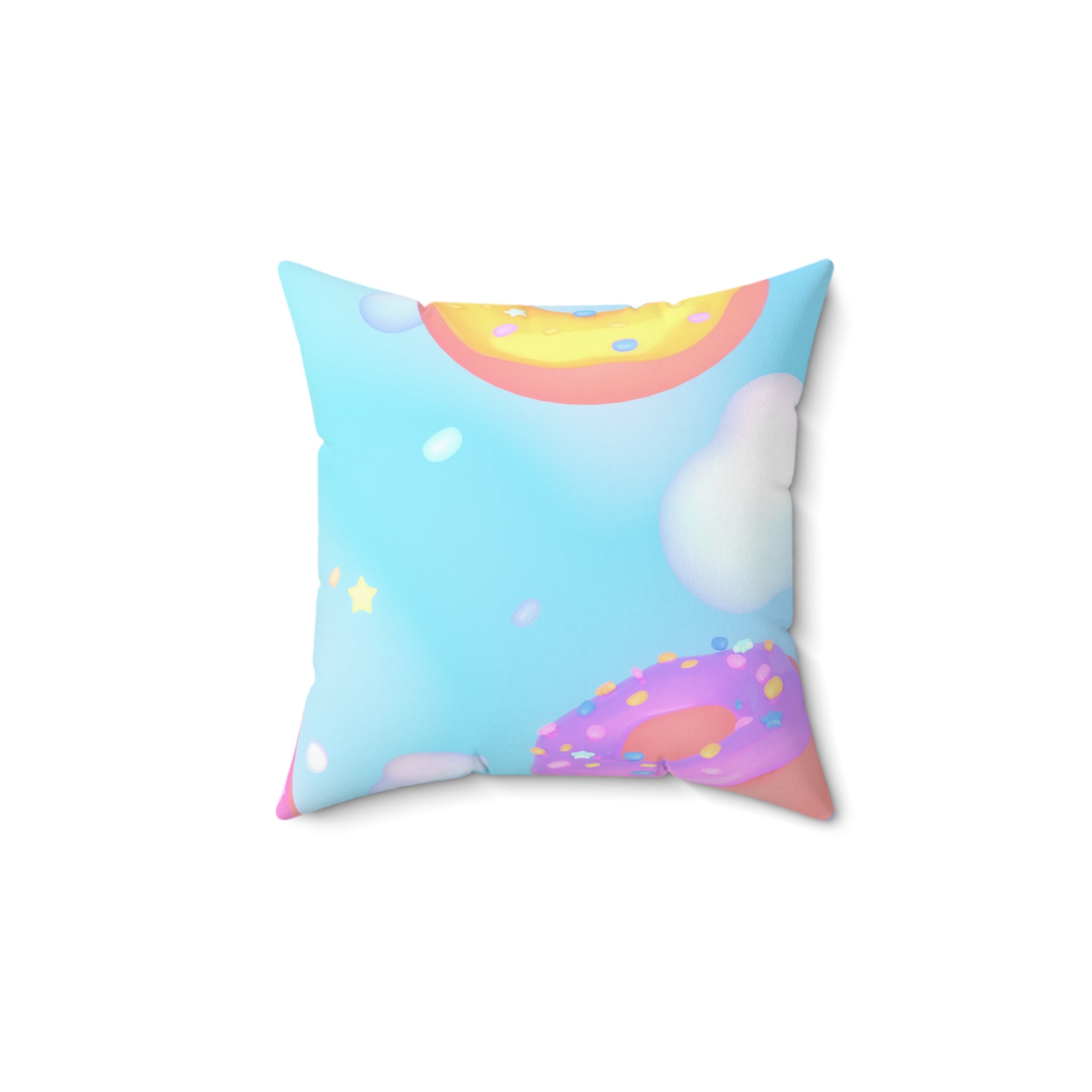 Sweet Donut Paradise Square Pillow