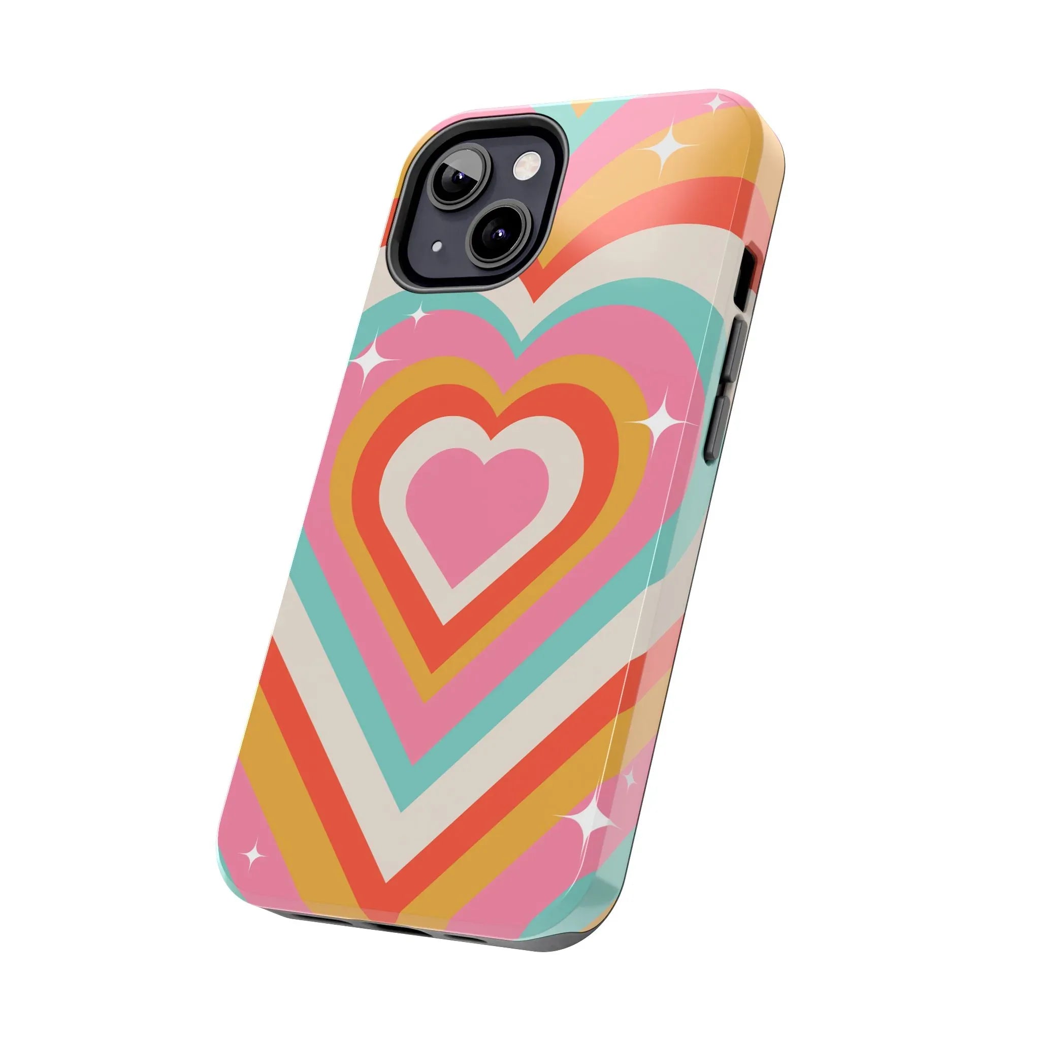 Psychedelic Hearts Phone Case (Apple & Android) - Pink Sweetheart
