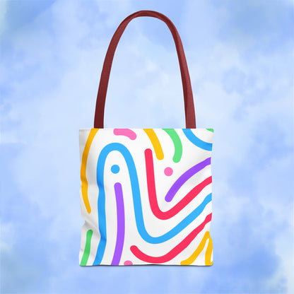 Colorful Doodle Swirl Tote Bag