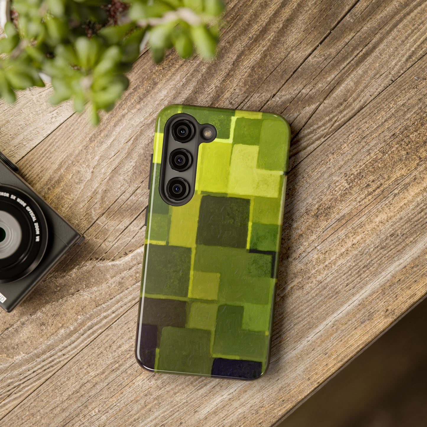 Chartreuse Patchwork Phone Case