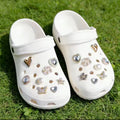 Golden Bling Love Clog Charms Set
