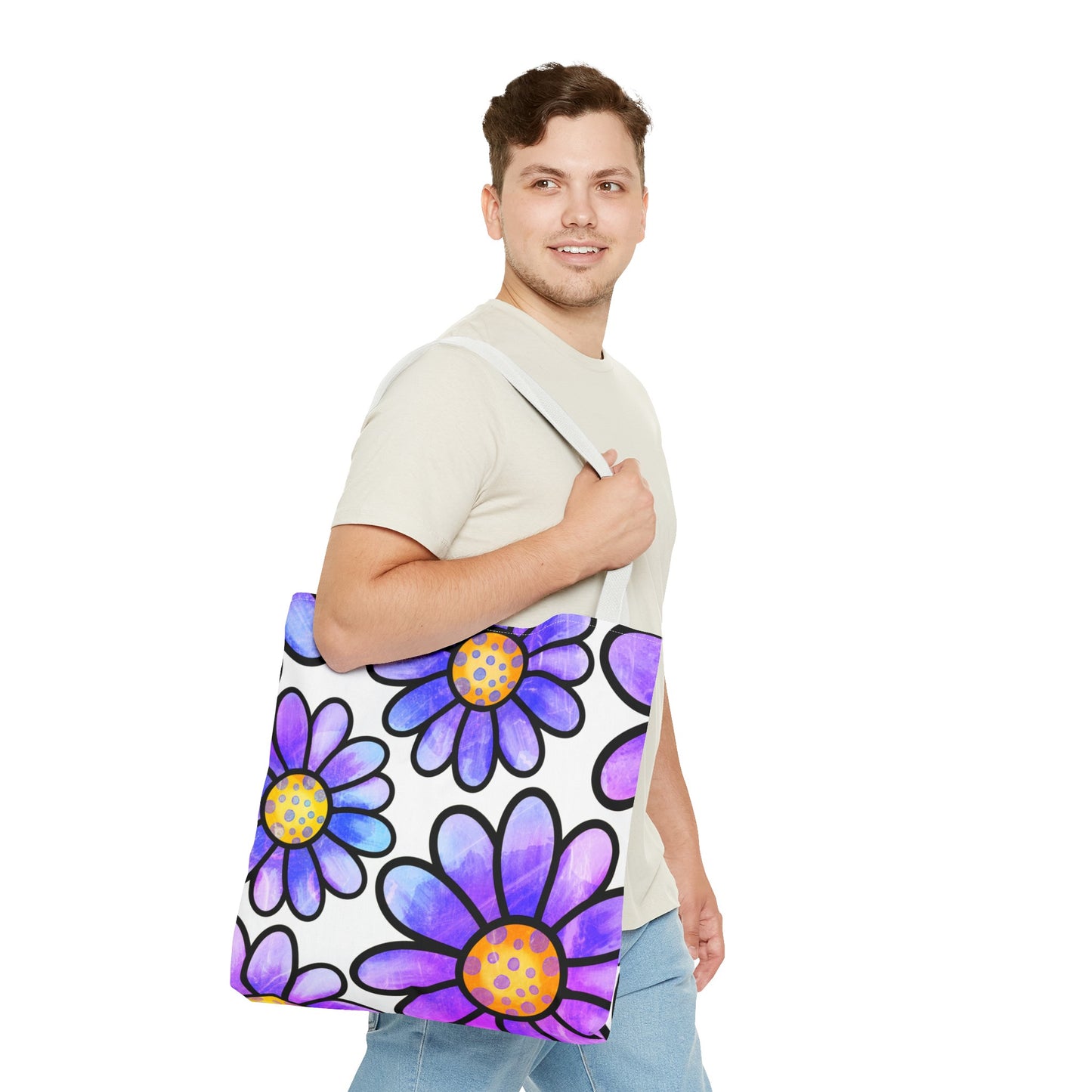 Purple Florals Tote Bag