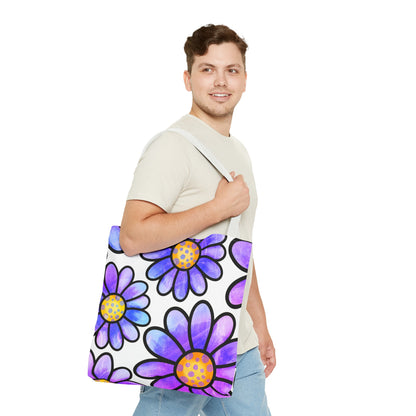 Purple Florals Tote Bag