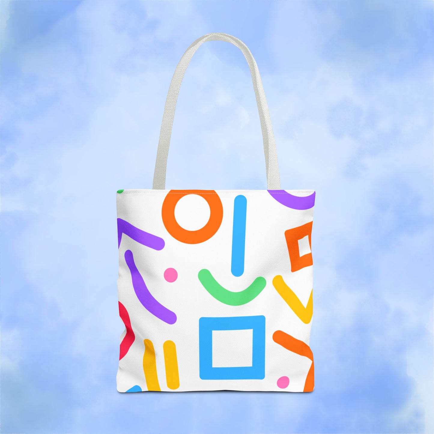 Colorful Doodle Shapes Tote Bag