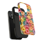 Morning Cereal Loops Phone Case (Apple & Android) - Pink Sweetheart
