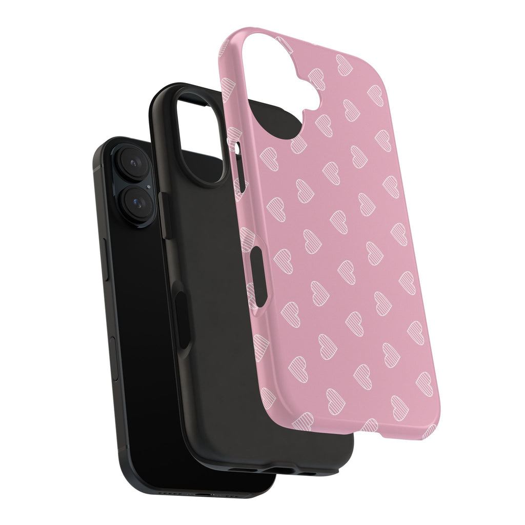 Infinite Pink Hearts Phone Case (Apple & Android)
