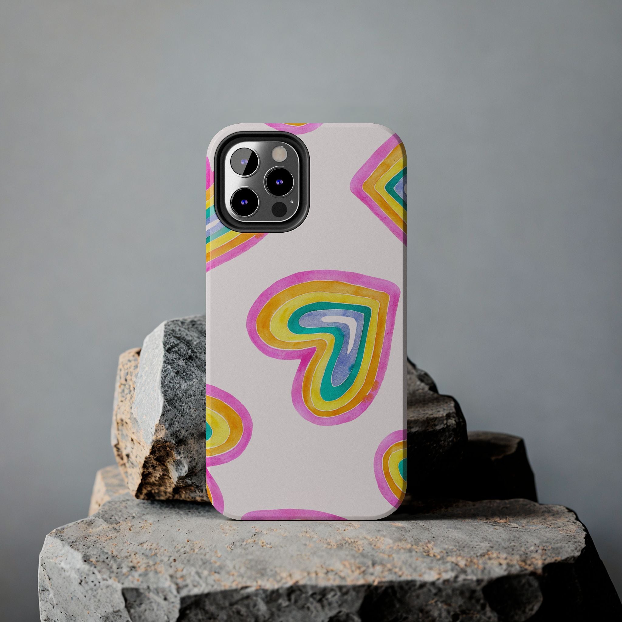 Rainbow Hearts Phone Case (Apple & Android)