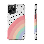 Polka Dot Rainbow Phone Case (Apple & Android) - Pink Sweetheart