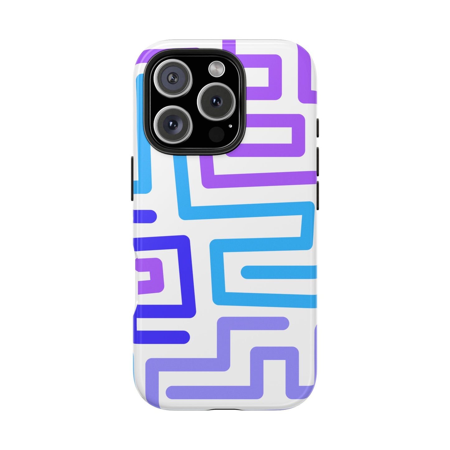 Abstract Neon Maze Phone Case