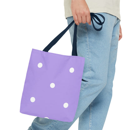 Pastel Purple Polka Dot Tote Bag