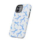 Lacey Baby Blue Ribbons Phone Case (Apple & Android) - Pink Sweetheart