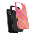 Pink Lemon Stripes Phone Case (Apple & Android)