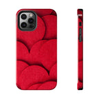Big Red Felt Hearts Phone Case (Apple & Android)
