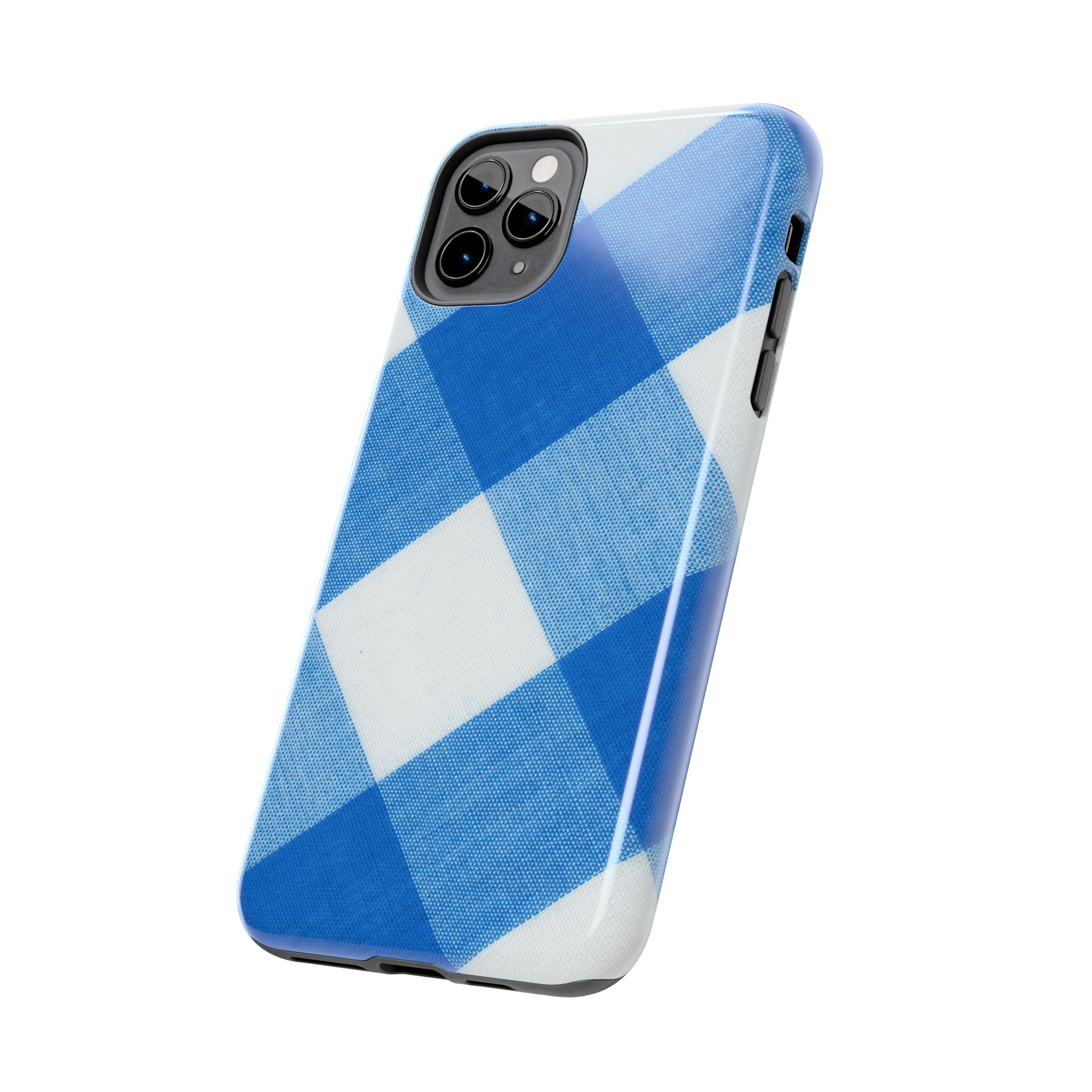 Classic Blue Gingham Phone Case (Apple & Android)