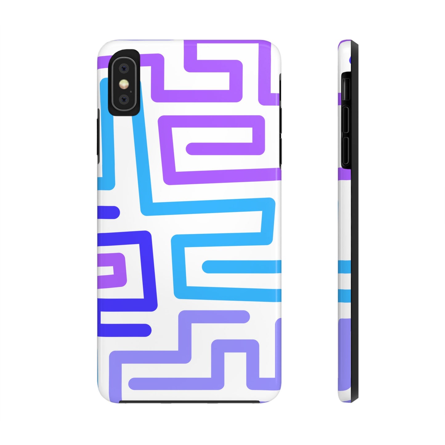 Abstract Neon Maze Phone Case