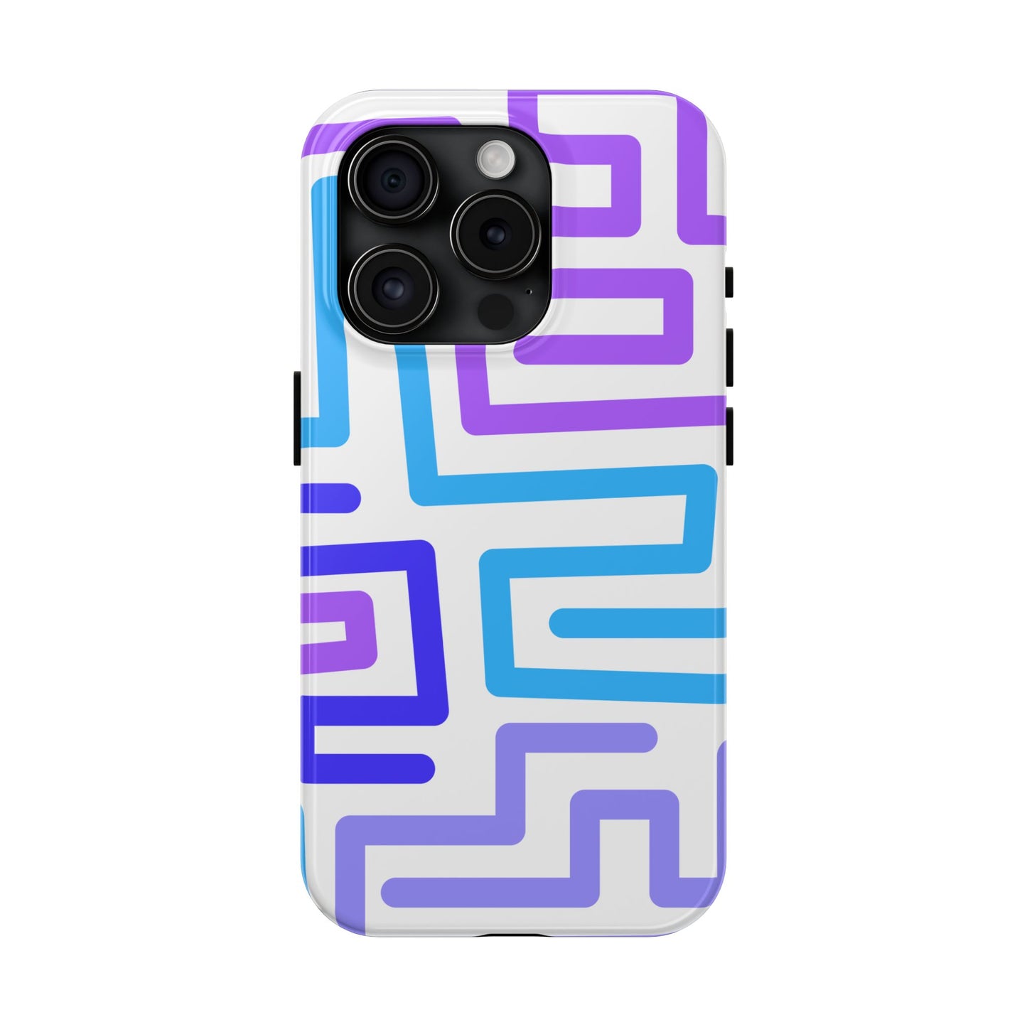 Abstract Neon Maze Phone Case