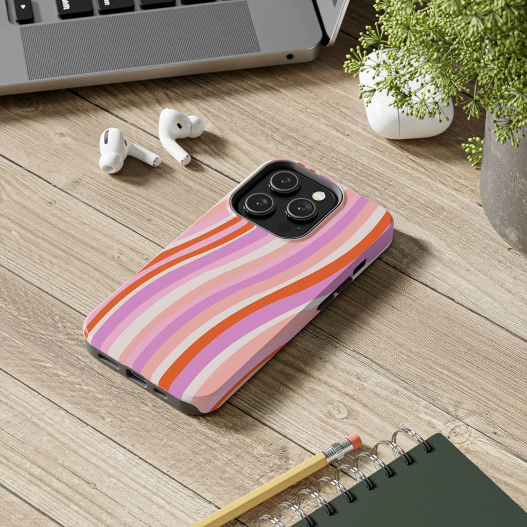 Wave Nostalgia Phone Case (Apple & Android) - Pink Sweetheart
