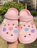 Heart Jelly Drops Clog Charms Set