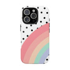 Polka Dot Rainbow Phone Case (Apple & Android) - Pink Sweetheart
