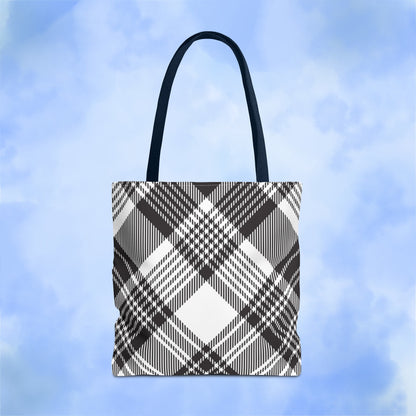 Black Check Tote Bag