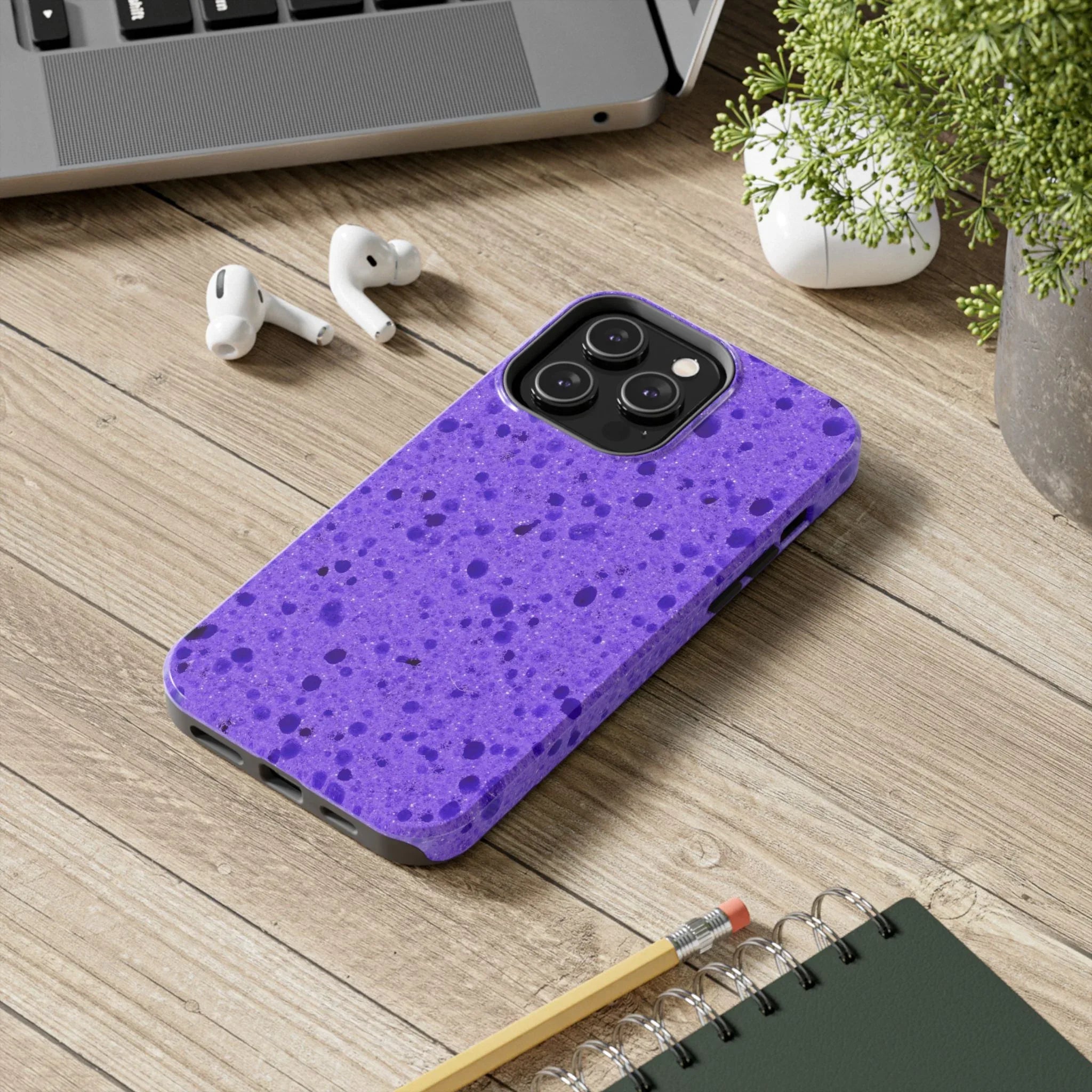 Purple Sponge Phone Case (Apple & Android) - Pink Sweetheart