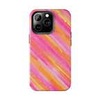Pink Lemon Stripes Phone Case (Apple & Android)