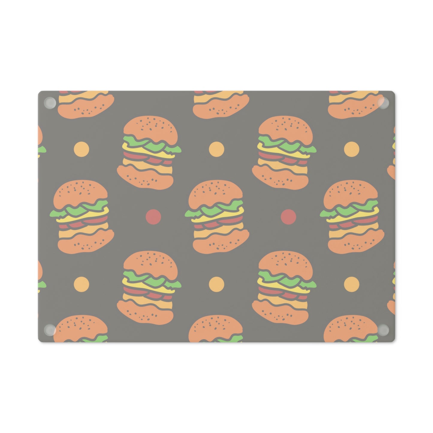 Burger Glass Cutting Board