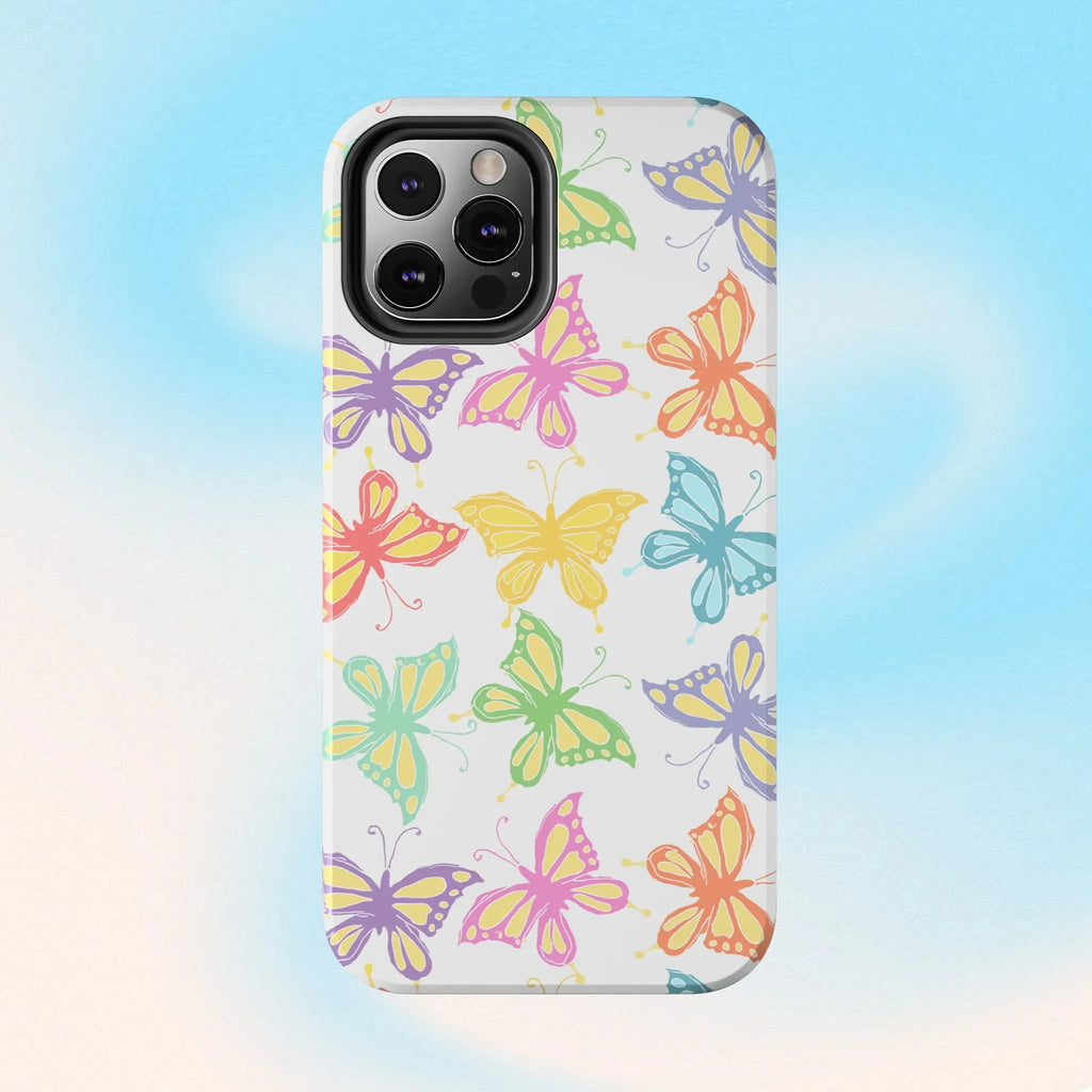 Busy Butterflies Phone Case (Apple & Android) - Pink Sweetheart