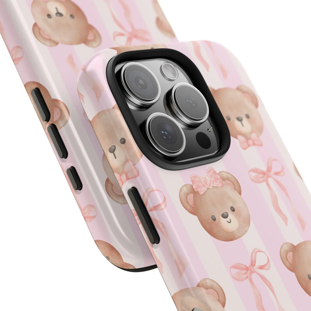 Cuddly Teddy Bear Phone Case (Apple & Android) - Pink Sweetheart