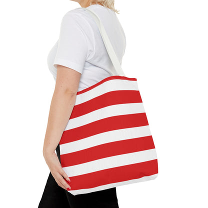 Red & White Peppermint Tote Bag