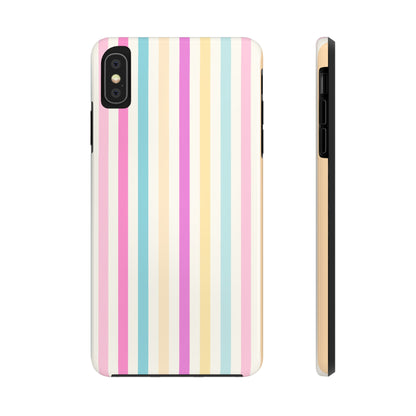 Pastel Candy Stripes Phone Cases