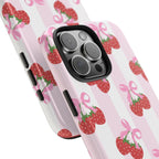 Strawberry Cherries Phone Case (Apple & Android) - Pink Sweetheart