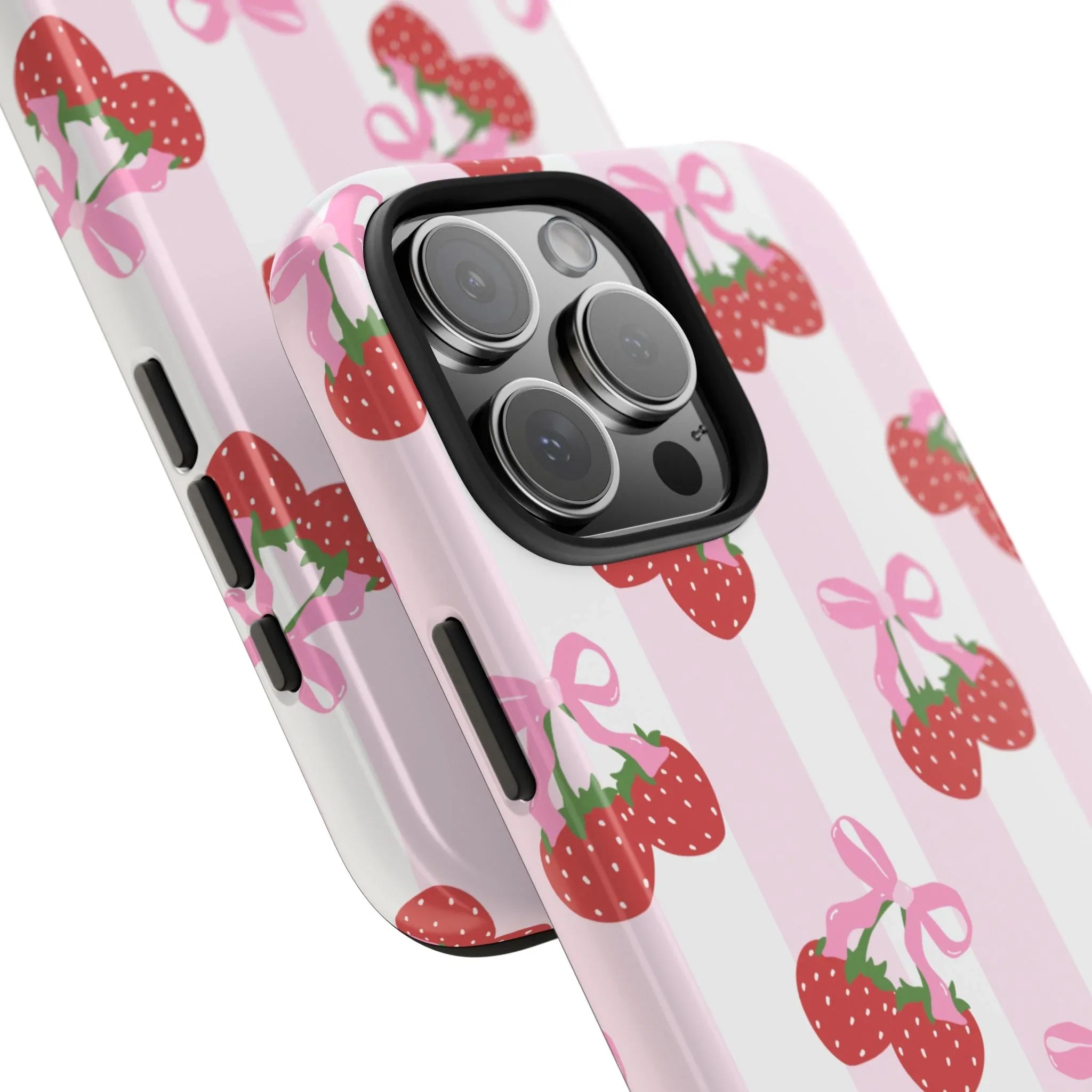 Strawberry Cherries Phone Case (Apple & Android) - Pink Sweetheart