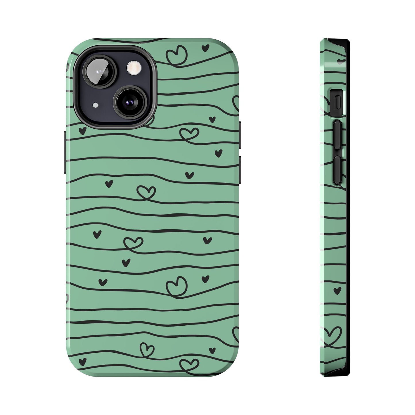 Scribble Love Hearts Phone Case