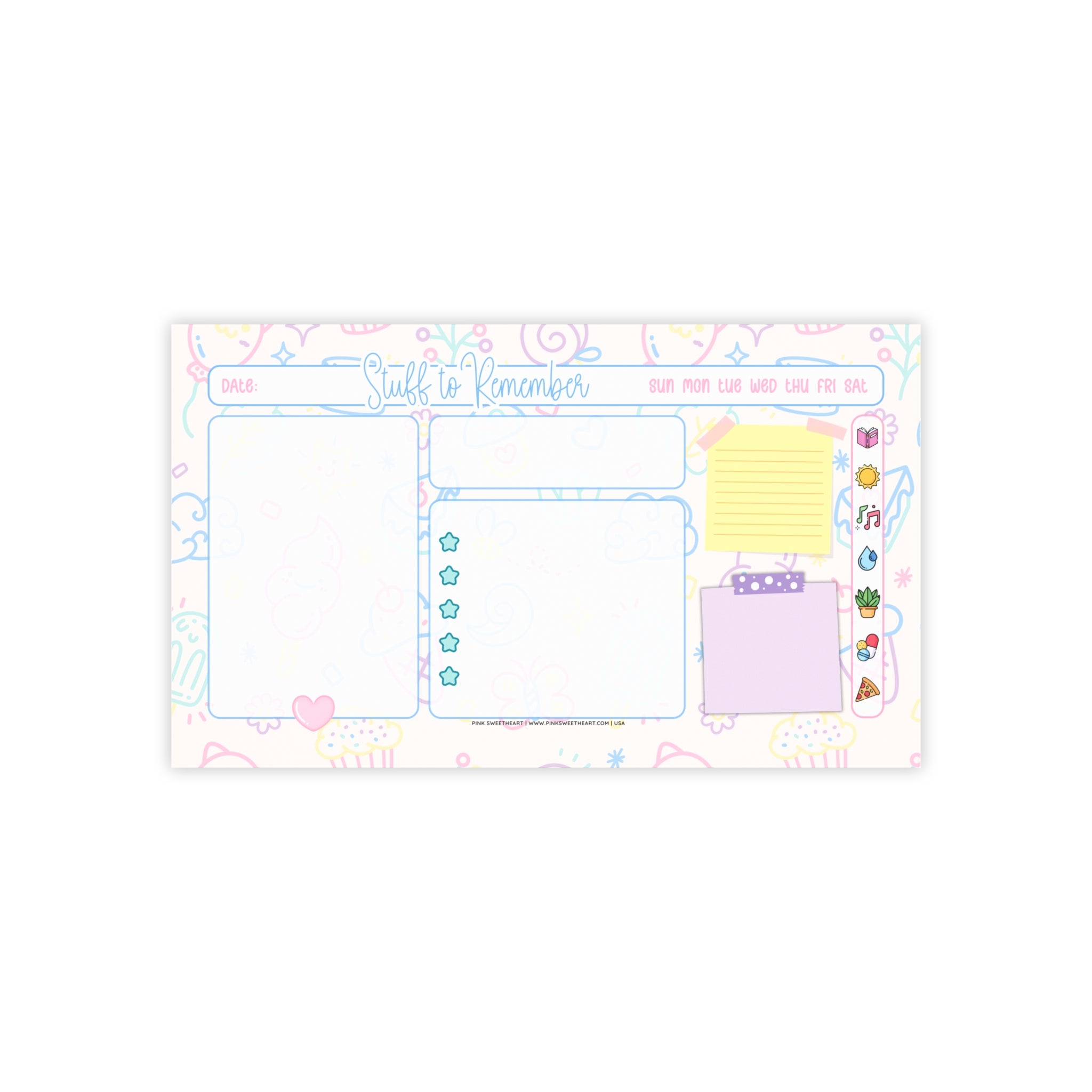 Sweet Doodles Sticky Note Pad