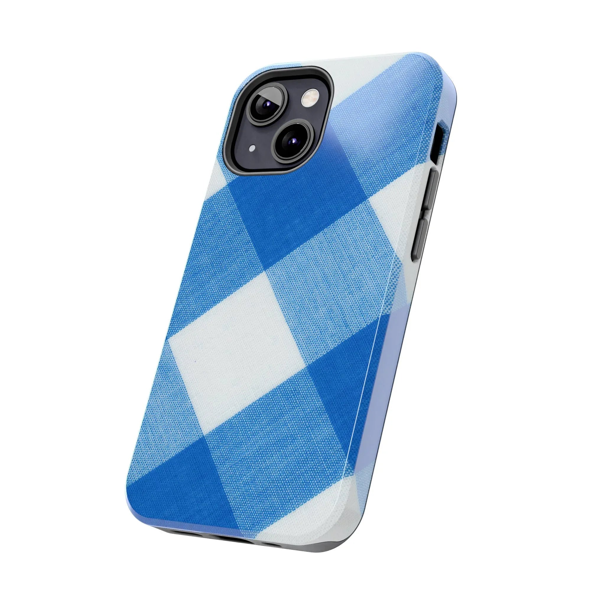 Classic Blue Gingham Phone Case (Apple & Android) - Pink Sweetheart