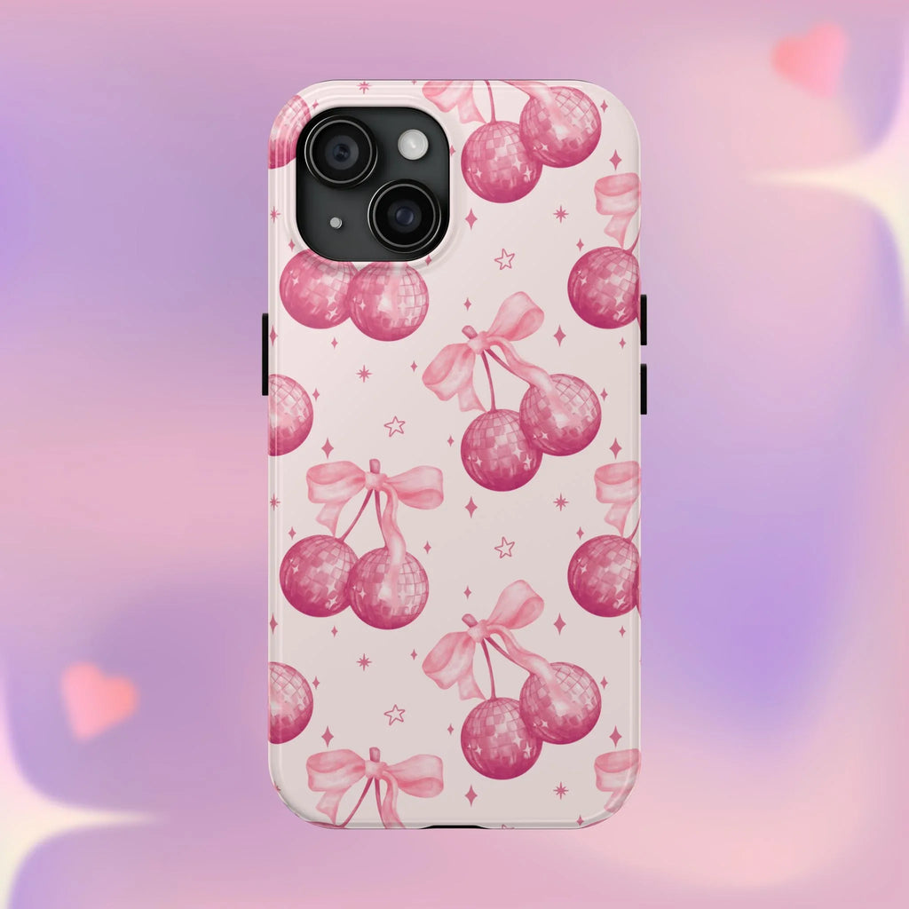 Disco Cherries Phone Case (Apple & Android) - Pink Sweetheart
