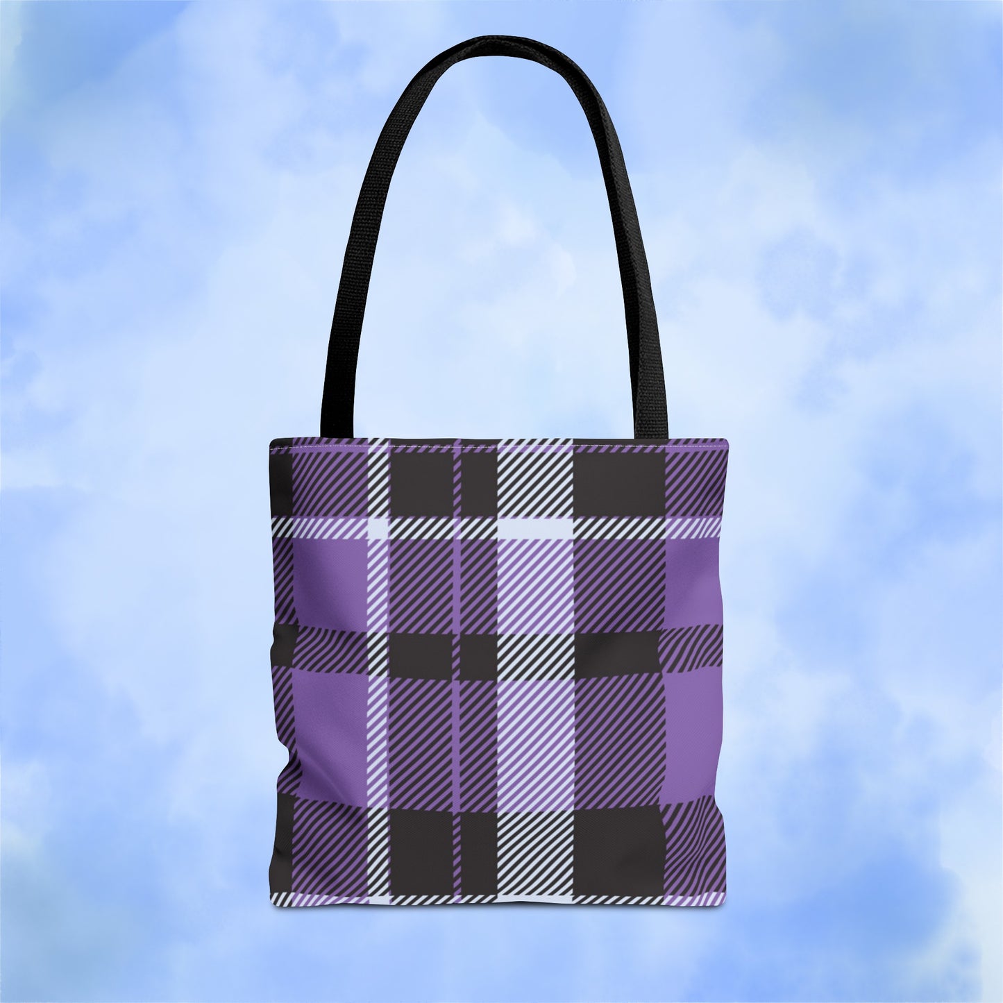 Purple Tartan Plaid Tote Bag