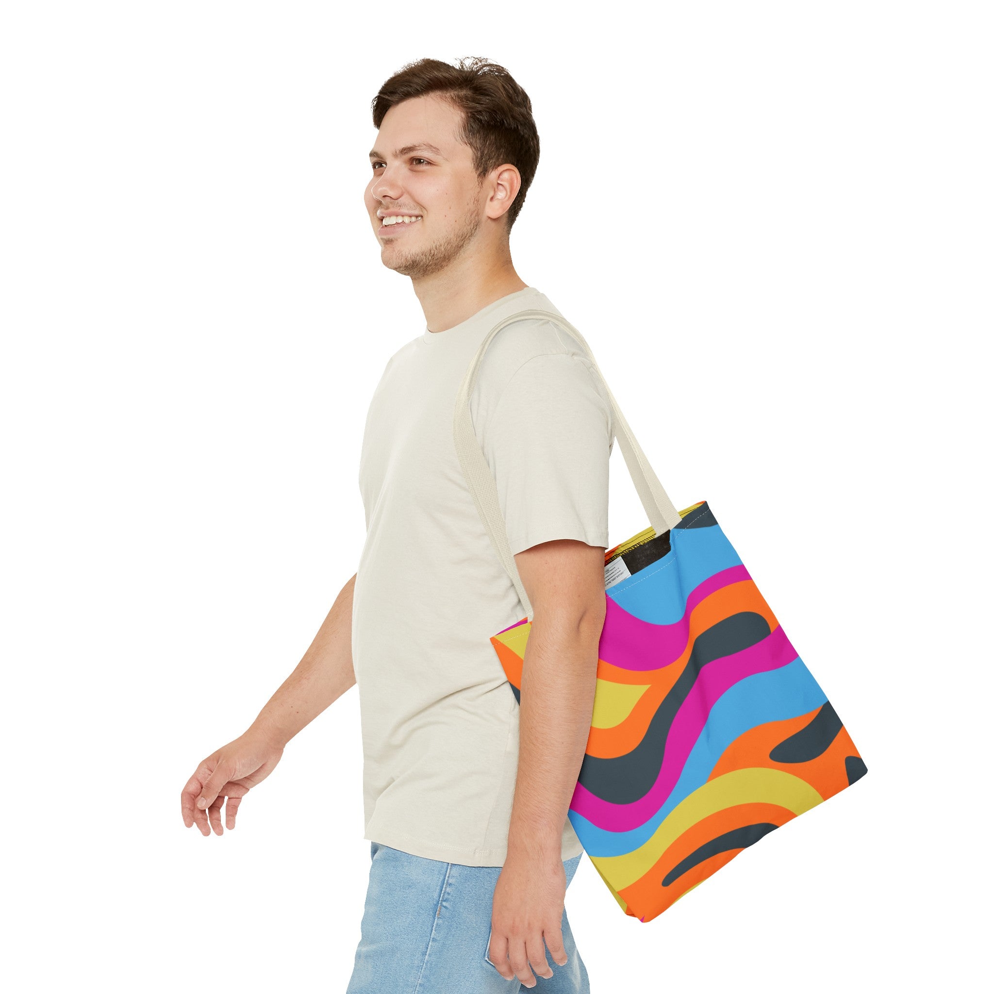 Funky Groove Swirl Tote Bag