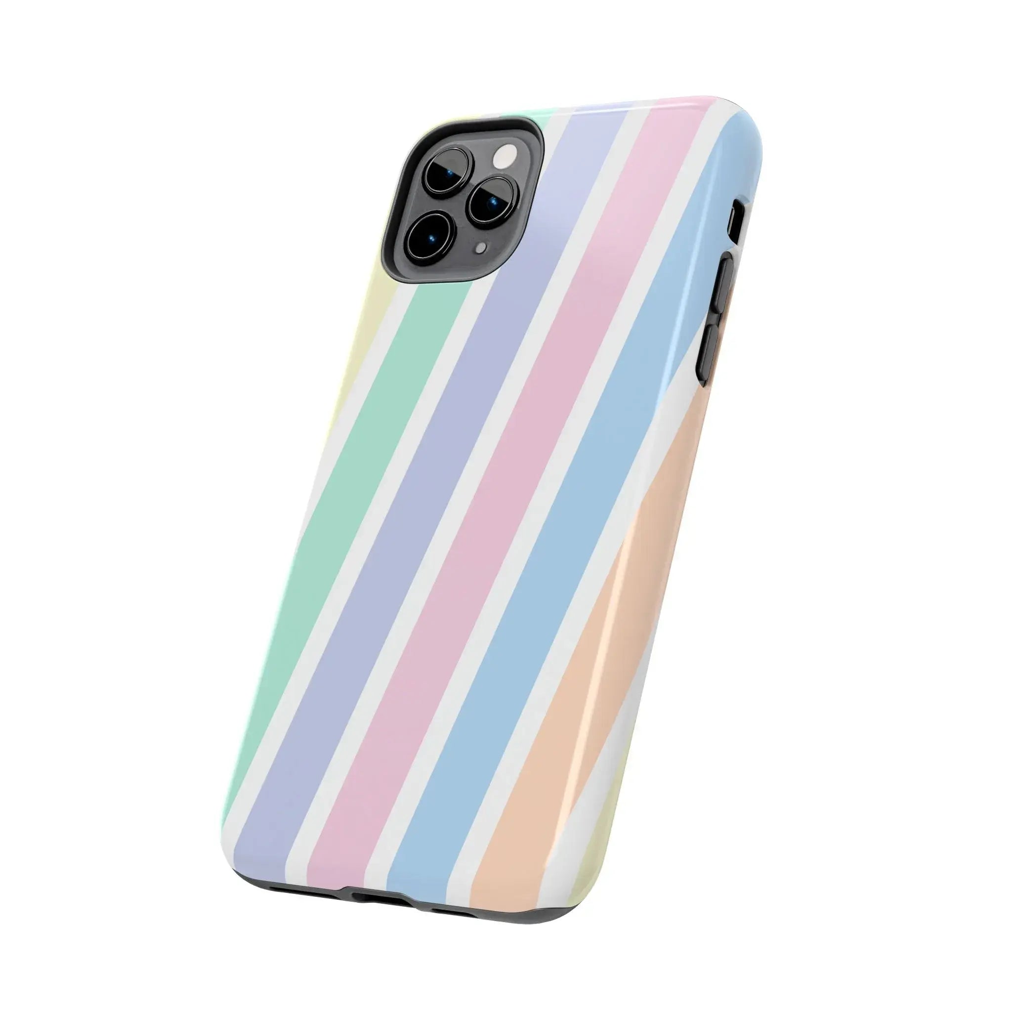 Pretty Pastel Lines Phone Case (Apple & Android) - Pink Sweetheart