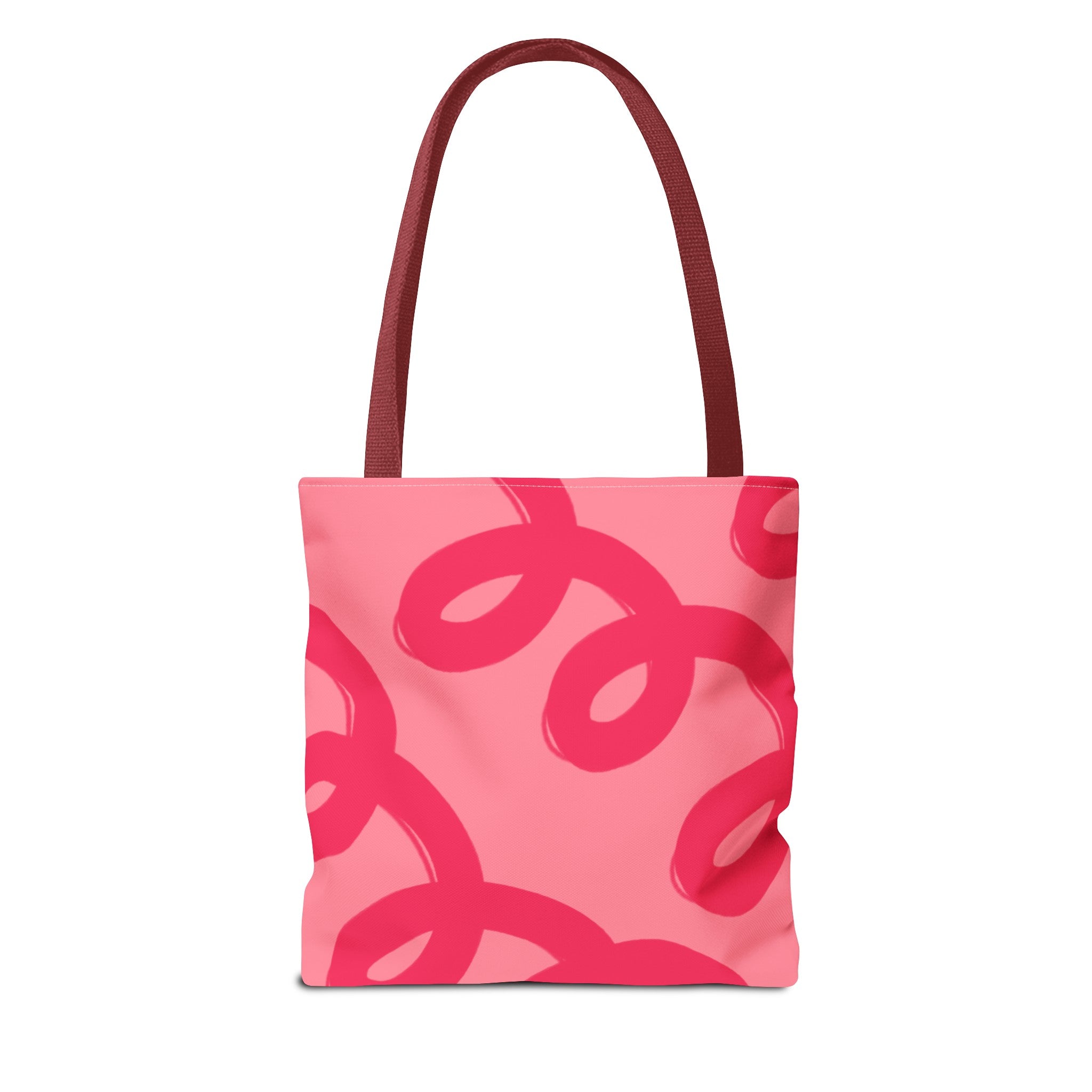 Red Spiral Loops Tote Bag