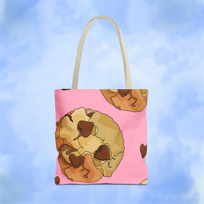 Chocolate Chip Heart Cookies Tote Bag