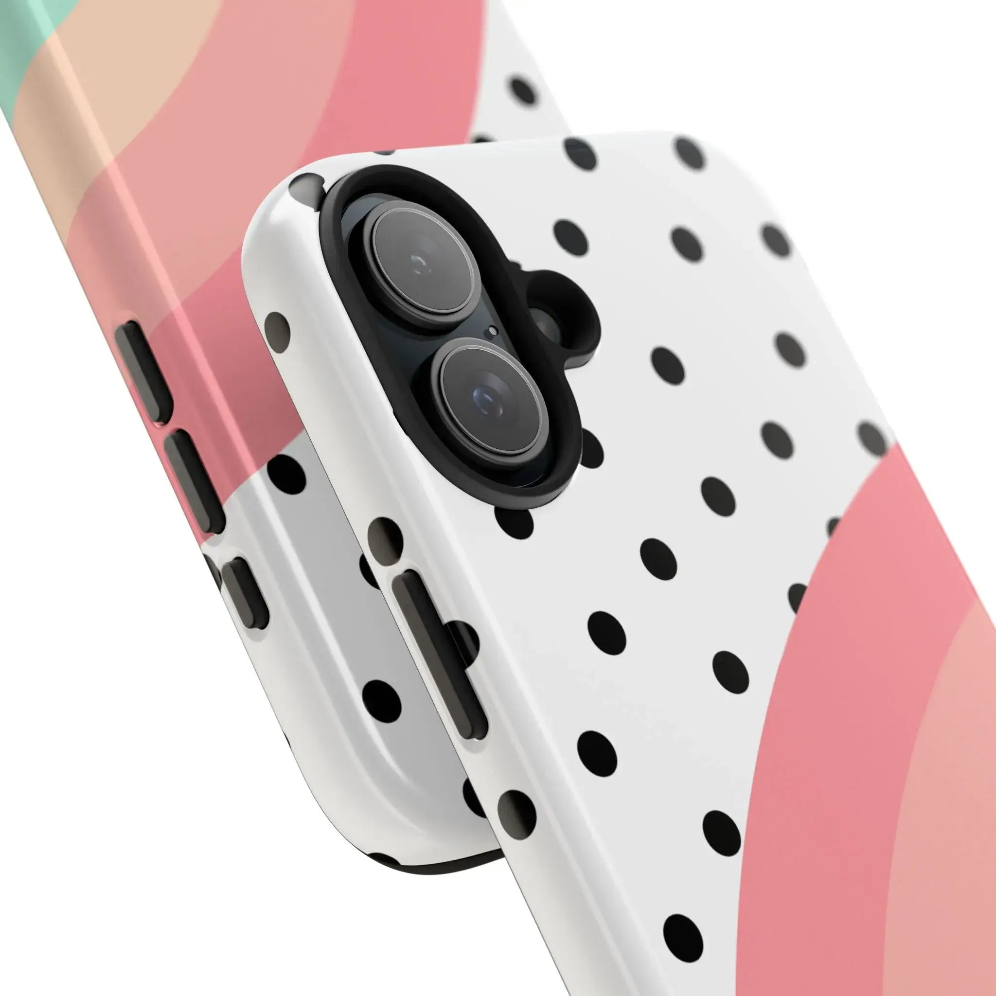 Polka Dot Rainbow Phone Case (Apple & Android) - Pink Sweetheart