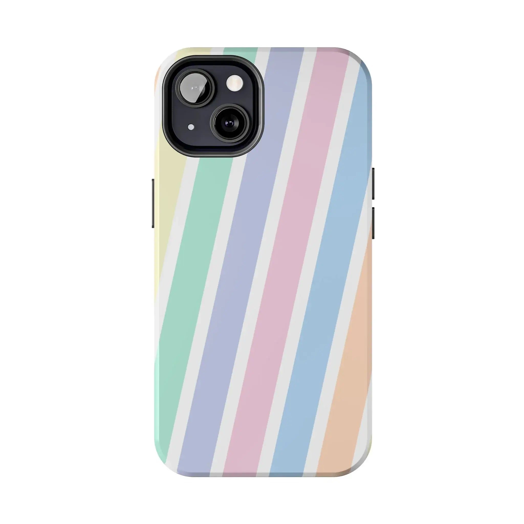 Pretty Pastel Lines Phone Case (Apple & Android) - Pink Sweetheart