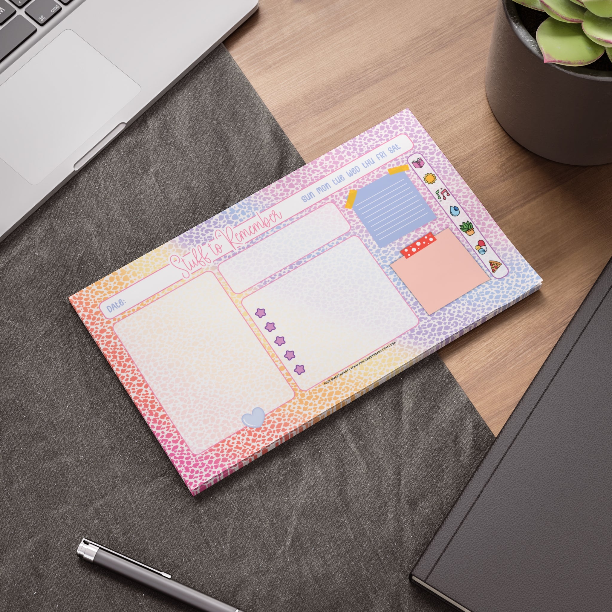 Speckled Rainbow Sticky Note Pad