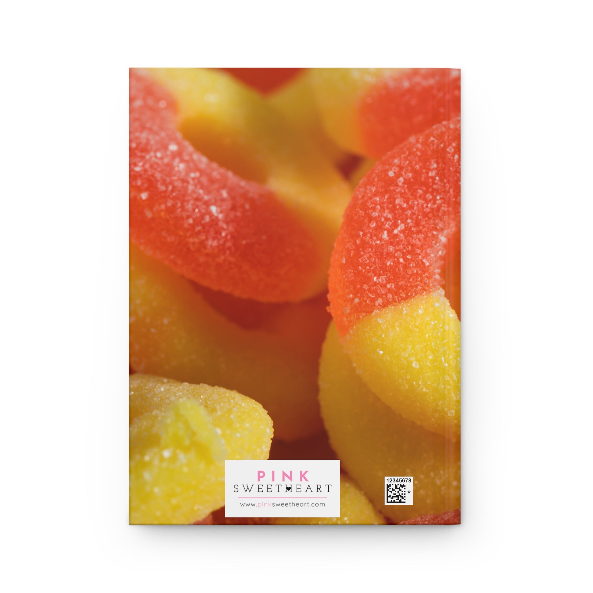Gummy Peach Ring Candiy Hardcover Matte Journal